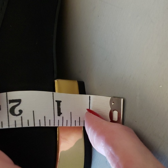 Liz Claiborne Santry ballet flat satin finish w/ gold heel NWOT - Picture 7 of 8